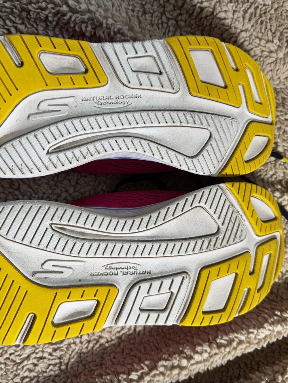 Skechers Women’s Hot Pink Athletic Slip-On Max Cushion Shoe with Purple Accents